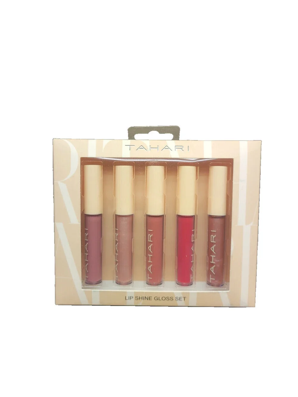 Lot of 2 Tahari 5 Piece Lip Gloss Set 0.08 oz / 2.5 mL each  ** NIB **